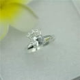 thumbnail image 3 of 925 Sterling Silver Fashion Ring Crown Shape White Crystal Gift Ring #183, 3 of 5