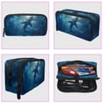 thumbnail image 3 of MUOOUM Pencil Case, Blue Sharks Sea Pattern Large Capacity Pencil Pouch Stationery Pen Bag, 3 of 7