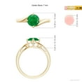 thumbnail image 6 of ANGARA Natural Classic Round 1.2 ct Emerald Solitaire Bypass Engagement Ring in 14K Yellow Gold for Women (Size-7mm) | May Birthstone, Anniversary, Jewelry Gift for Women | Natural Emerald Ring, 6 of 10