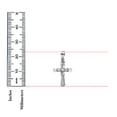 thumbnail image 3 of 14K White Gold Cubic Zirconia Religious Cross Charm Pendant for Necklace Chain | Jewelry Gift for Men Women | 23 x 17 MM | 1.9 grams, 3 of 4