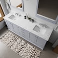 thumbnail image 2 of Dukes 80 in. W x 22 in. D Dark Grey Double Bath Vanity, Carrara Marble Top, and Faucet Set, 2 of 9