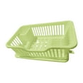 thumbnail image 1 of Organizador de cubiertos y escurridor de platos: solución de almacenamiento para utensilios de cocina Verde claro, 1 of 9