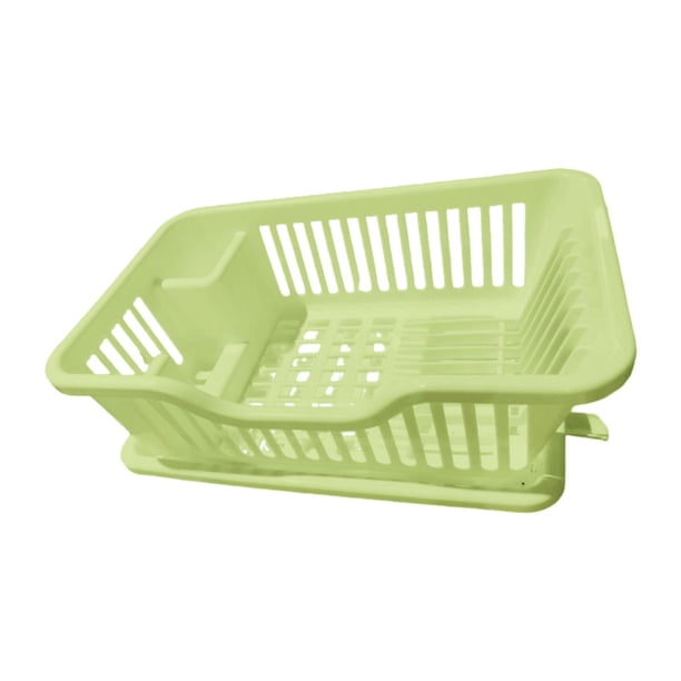Estante para platos, ahorra espacio, versátil, organizador escurridor de platos. Verde claro
