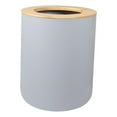 thumbnail image 4 of Small Wastebasket Trash Bin Fashionable Smooth Small Size Countertop Decor Easy Clean Bathroom Accessory Garbage Can for Dorm Room Home Desk Gray, 4 of 8