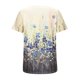 thumbnail image 5 of Camiseta de manga corta con cuello redondo y estampado floral suelto para mujer Pompotops  hkajfhjk466442, 5 of 8