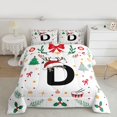 thumbnail image 2 of Homewish Christmas Initial D Letter Bedding Comforter Set for Teens, Cartoon Santa Claus Hat Twin Comforter Sets, Xmas Tree Reversible Bedding Set, Luxury Bedroom Decor, 2 Pieces, 2 of 8