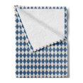 thumbnail image 2 of Abstract Soft Flannel Fleece Throw Blanket, Continuing Illustration of Diamond Shaped Items in Bicolour, Cozy Plush for Indoor and Outdoor Use, 50" x 70", Eggshell Violet, by Ambesonne, 2 of 5