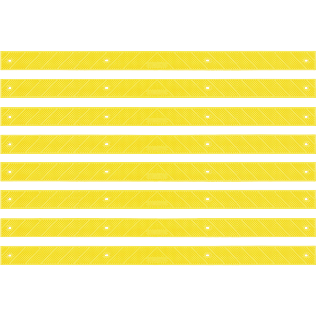 GripStrip 32 Pouces x 2 Pouces Jaune, Lot de 8, Marches d'Escalier de Sécurité en Plastique durable Conçues pour une installation à Vis Sans Adhésif. Chaque Bande Mesure 32 Pouces de long et 2 Pouces de Large, Idéale pour les applications de Quincaillerie d'Escalier pour Augmenter la Sécurité sur les Escaliers Glissants. Résistante aux Intempéries, Protégée contre les UV et Réutilisable, Convient à Toutes les conditions Météorologiques. Inclut des Vis pour une installation Facile.