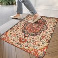 thumbnail image 3 of Retro Door Mat, 17 X 30 Inch Bohemian Orange Vintage Carpet Welcome Doormat Decorative Home Floor Mat, Non Slip Rubber Back and Strong Water Absorption for Outdoor Indoor Entrance Decor, 3 of 6
