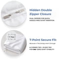 thumbnail image 4 of Kotton Culture 1 Pc Duvet Cover Queen Size/Full Size-100% Egyptian Cotton 600 TC Ultra Soft Premium Durable Comforter Cover Zipper Closure & Corner Ties- (White, 90" X 90"), 4 of 8