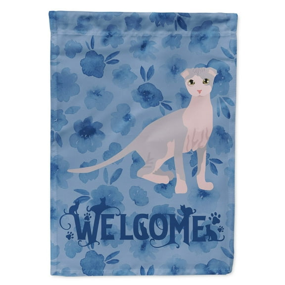 Carolines Treasures CK5075CHF Ukrainian Levkoy Cat Welcome Flag Canvas House Size Large multicolor