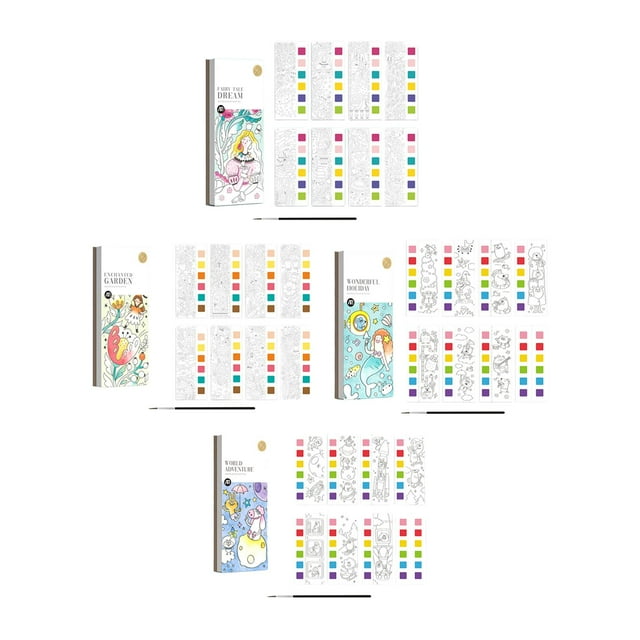 Libro De Pintura De Acuarela Para Niñas Y , Juego De Arte, Recuerdo, Juego Para Colorear, Estilo E+Libro De Pintura De Acuarela, Juego De Arte Para Niñas Y , Juego De Colorear De Baoblaze none