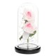 thumbnail image 2 of Decoración de boda en cristal rosa, romántica pieza central, regalo festivo, elegante centro de mesa, diseño plegable, cristal transparente, marco de metal, para sala de estar., 2 of 8