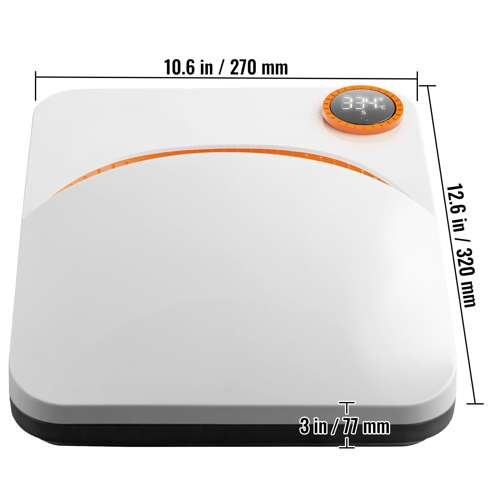 BENTISM Heat Press Machine 12" X 10", Portable Fast Heat-up Mini Easy Press with Timing Function & Insulated Base for Hat, Bags, Heating Transfer Projects, Orange