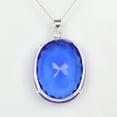 thumbnail image 2 of GEMHUB 11.70 Gram Blue Topaz Gemstone Pendant, Fine Solid 925 Silver Oval Shape Citrine Pendant, 2 of 4