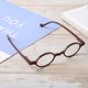thumbnail image 4 of Gafas de lectura vintage con bloqueo de luz azul, gafas presbiópicas antifatiga (+100 marco rojo), 4 of 5