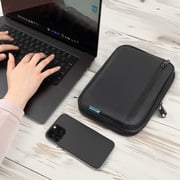 PAVILIA Travel Cord Organizer, Electronic Organizer Travel Case, Tech Organizer Travel Case, Cable Organizer Travel Storage, Small Charger Cord Bag Pouch, Travel Accessories Tech Gifts for Men, Black