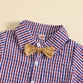 thumbnail image 6 of TAIAOJING Kid Toddler Boy Clothes Outfit Toddler Boys Summer Suit Plaid Short Sleeved Shirt With Bow Tie Solid Color Shorts Performance Suit Gentleman Suit For 3-4 Years, 6 of 9