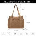 thumbnail image 4 of LinYooLi Quilted Tote Bag Soft Trendy Puffer Tote Bag for Women Light Winter Down-Filled Designer Shoulder Handbags, 4 of 7