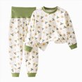 thumbnail image 3 of xaweyi Toddler Boys Girls Long Sleeve Jammies Two Piece Set Soft Comfortable Indoor Sleepers Size 0-3 Months, 3 of 7