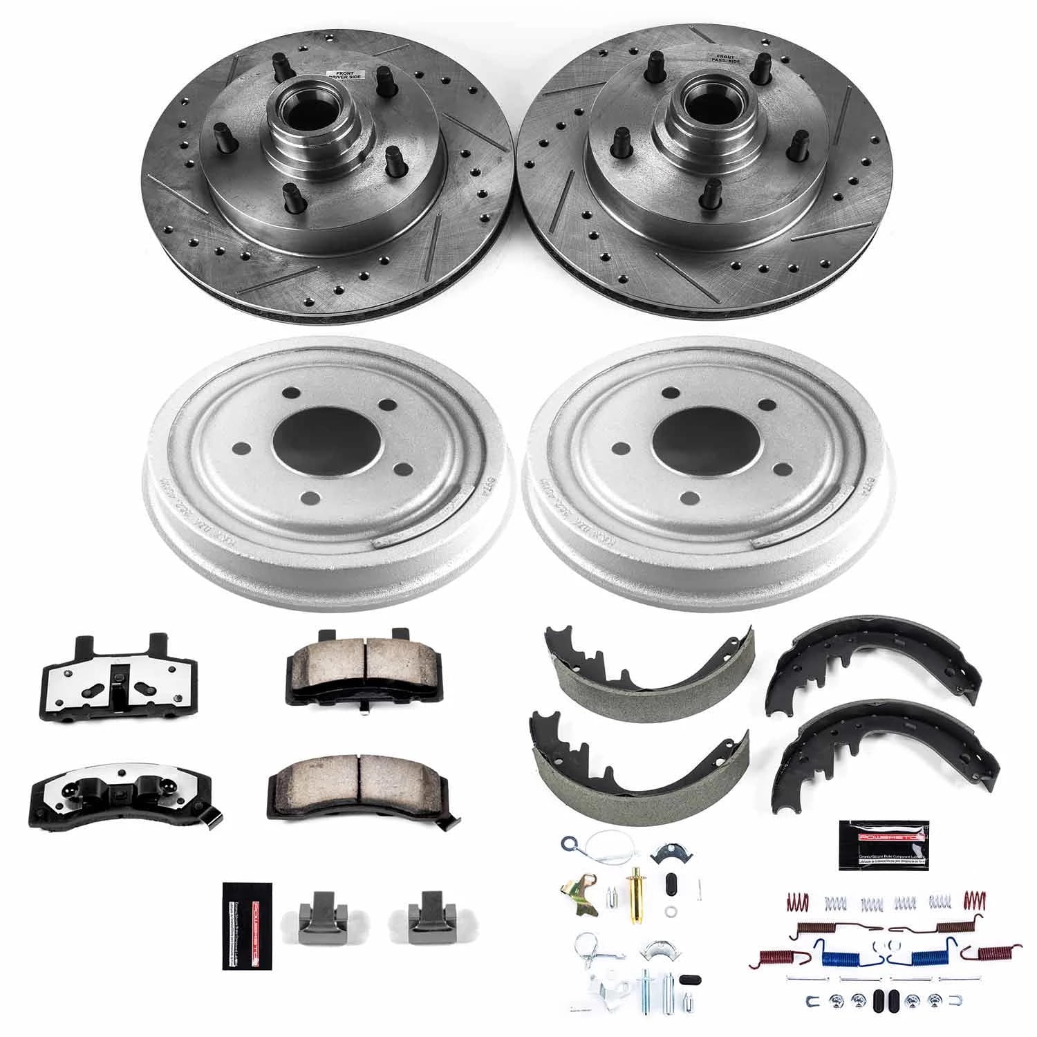 PowerStop Front and Rear Z36 Truck & Tow Brake Pad Rotor Drum and Shoe Kit Fits: FORD Select Models K15456DK-36