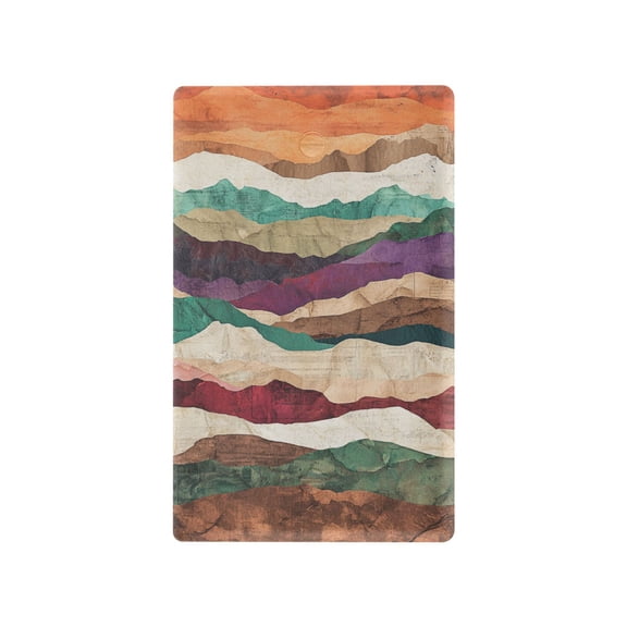 Yayeee Blank Wall Plate Cover 1-Gang 4.5"x2.7" Home Unused Decorative Outlet, Artistic Desert Waves