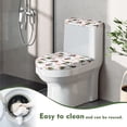 thumbnail image 4 of HELLHERO Hummingbird Toilet Lid Cover Set & Elastic Edge Toilet Lid Covers Set for Bathroom Home Comfort, Polyester Fabric, Dustproof, 4 of 5