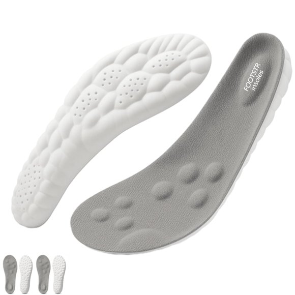 Plantillas Footstr 4D Cloud para niños y jóvenes con soporte de arco, 2 pares