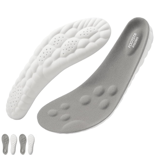 Plantillas Footstr 4D Cloud para niños y jóvenes con soporte de arco, 2 pares