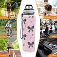 thumbnail image 7 of 32oz Transparent Sports Water Bottle with Straw for Kids Adults Outdoor School Gym Fitness Black Bows, 7 of 7