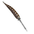 thumbnail image 3 of BIMZUC Antique Feather Fountain Dip Pen Set Calligraphy Quill Pen with 5 Extra Replacement Nibs and Pen Stand Base, Vintage Writing Stationery Business Office Supplies Gift Box, Bronze, 11.02 inches, 3 of 9