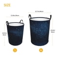 thumbnail image 3 of Cauagu Blue Glitter Retro for Laundry Basket,Collapsible Organizer Basket for Storage Bin Toy Bins Gift Baskets Bedroom Clothes Children Nursery Hamper -Medium, 3 of 7