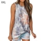 thumbnail image 1 of Camiseta sin mangas Mujer Cuello redondo Top Printed Twisted Vest, Gris, XXL Vogacara AP001690-05, 1 of 5