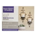 Better Homes & Gardens Wall Sconce Pillar Candle Holders, 2 Count
