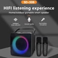 thumbnail image 2 of Luz RGB para Karaoke en casa Subwoofer compatible con Bluetooth música HiFi tarjeta TF USB 10W, 2 of 9