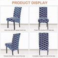 thumbnail image 4 of Stretch Dining Chair Slipcovers, XL/Oversized Removable Washable Soft Spandex Extra Large Dining Room Chair Covers for Kitchen Hotel Table Banquet Geometric Print (2 Per Set, Lake Blue), 4 of 7