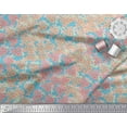 thumbnail image 3 of Soimoi Moss Georgette Fabric Flower Watercolor Decor Fabric Printed Yard 42 Inch Wide, 3 of 3