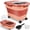 Pink, variant on White Collapsible Rolling Airtight Dog Food Storage Container, 10-20lb Capacity