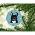 thumbnail image 2 of Snowflake French Bulldog Ceramic Ornament, 2 of 3