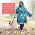thumbnail image 4 of Wearable Oversized Blanket,Cartoon Dogs Blue Background Wearable Blanket Hoodie for Adults,Cozy Hooded Blankets with Super Pockets,Super Warm Fuzzy Pullover for Women & Men, 4 of 6