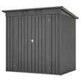 thumbnail image 2 of Kselythan 6ftx4ft Outdoor Storage Shed With Floor Base, Metal Garden Shed Storage House With Lockable Door, Utility Tool Shed Storage House For Outdoor Backyard, 2 of 9