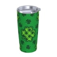 thumbnail image 2 of Kll St Patrick'S Day5 Stainless Steel Vacuum Insulated Coffee Cup 20 Oz Insulated Travel Mug Water Cup With Leak-Proof Straw Lid & Flip Lid,1 Metal Straws,1 Cleaning Brush, 2 of 8