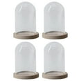 thumbnail image 3 of Maoww 4Pcs Transparent Glass Cloche Dome Container W/ Lid for Decor Office Store, 3 of 5