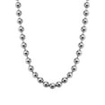 thumbnail image 2 of Mens White Gold Chain - Solid White Ball / Bead Chain - Silver / 10K / 14K, 2 of 7