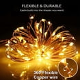 thumbnail image 2 of 1 paquete de 100/200 luces LED solares de cadena para exteriores, impermeables, con 8 modos de luz parpadeante de hadas para decoración de árboles, bodas, fiestas de Navidad, 2 of 5