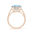 thumbnail image 2 of Angara Natural 3.2 Ct. Aquamarine Solitaire Ring in 14K Rose Gold for Women (Ring Size: 3), 2 of 8