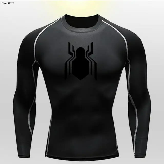 LNGOOR T-shirt de Sport à Manches Longues pour Enfants, Compression, Séchage Rapide, Course, Gym, Entraînement Physique, Rashgard, Collants