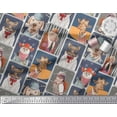 thumbnail image 3 of Soimoi Polyester Crepe Fabric Paw,Hat & Animals Patchwork Fabric Prints by Yard 52 Inch Wide, 3 of 3