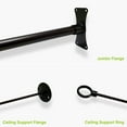 thumbnail image 4 of Naiture Neo-Angle Shower Curtain Rod Aluminum with Ceiling Support, 18-1/2" X 26" X 36"(counterpart wall size:54" x 36"),Oil Rubbed Bronze, 4 of 10