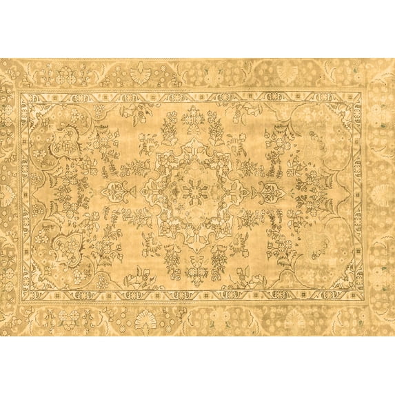Ahgly Company Indoor Rectangle Abstract Brown Modern Area Rugs, 2' x 4'